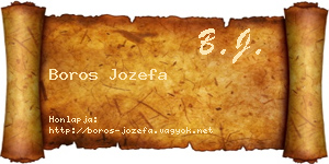 Boros Jozefa névjegykártya
